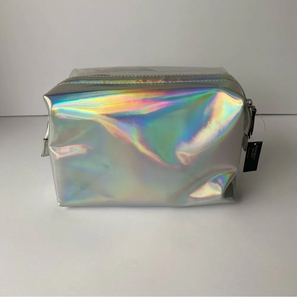 Victoria’s Secret Makeup‎ Bag Toiletries We are all Angels Clear Holographic zip